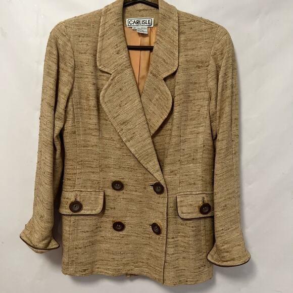 CARLISLE 100% SILK TWEED BLAZER SIZE 10 - Picture 3 of 6